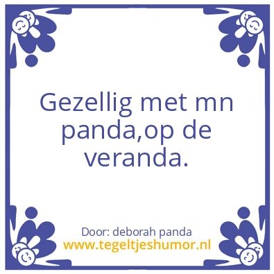 Tegeltje: panda