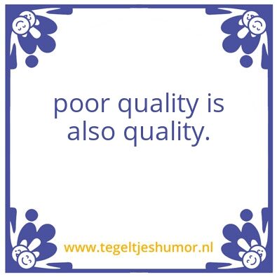 Tegeltje: poor