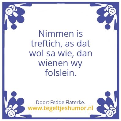 Tegeltje: Treftich.