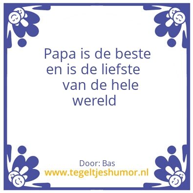 Tegeltje: Papa