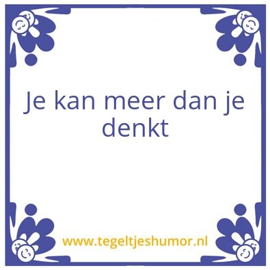 Tegeltje: Test