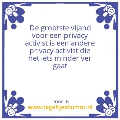 Tegeltje: Priv