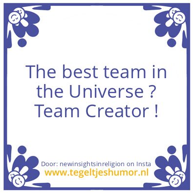 Tegeltje: Team Creator !