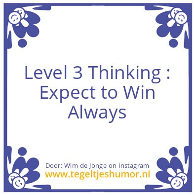 Tegeltje: Level 3 Thinking
