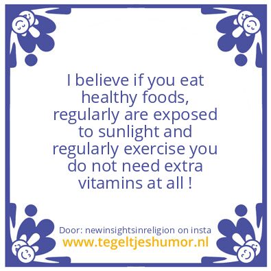 Tegeltje: Vitamines ?