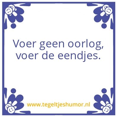Tegeltje: Voeren