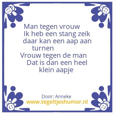 Tegeltje: Lullig