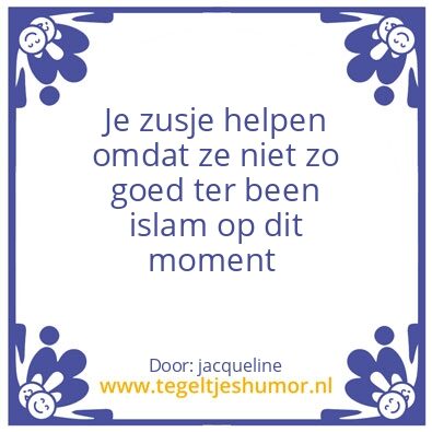 Tegeltje: trots