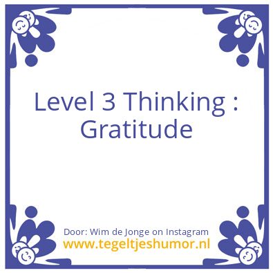 Tegeltje: Level 3 Thinking