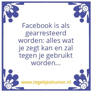 Tegeltje: Facebook