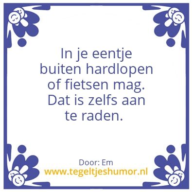 Tegeltje: Ek