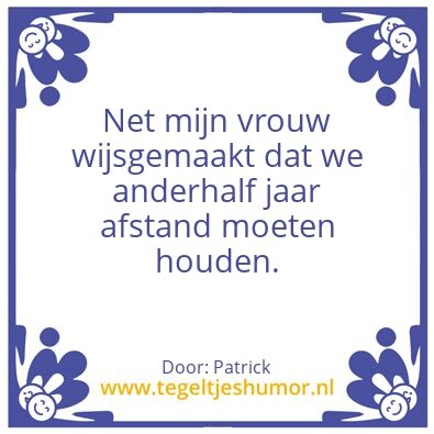 Tegeltje: Anderhalf jaar