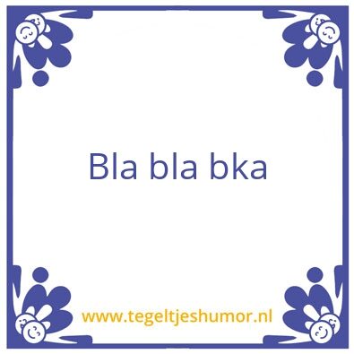 Tegeltje: Test