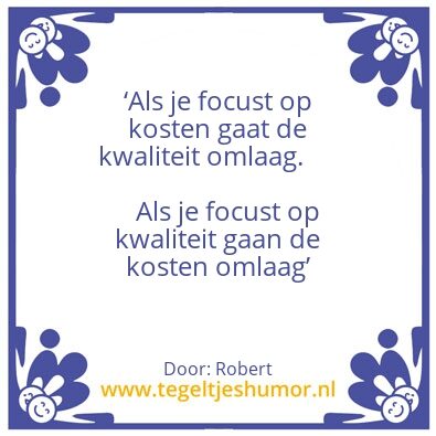 Tegeltje: kosten
