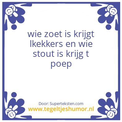 Tegeltje: sinterklaas