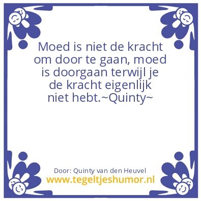 Tegeltje: Moed