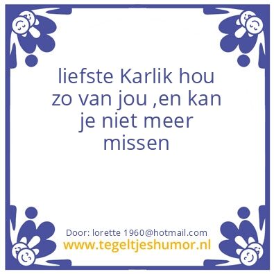Tegeltje: lorette
