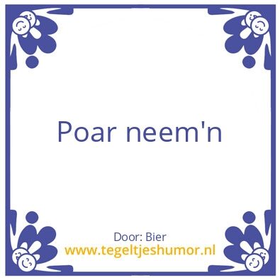 Tegeltje: Bier