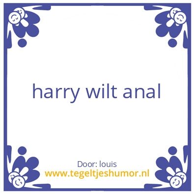 Tegeltje: harry