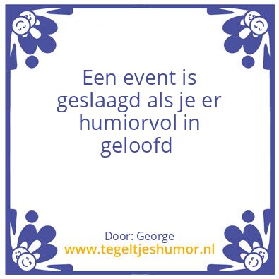 Tegeltje: Event