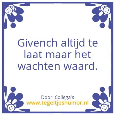 Tegeltje: Givench
