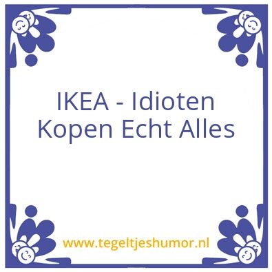 Tegeltje: IKEA