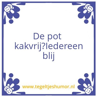 Tegeltje: WC