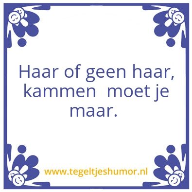 Tegeltje: Haar””