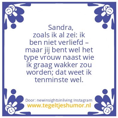 Tegeltje: Sandra