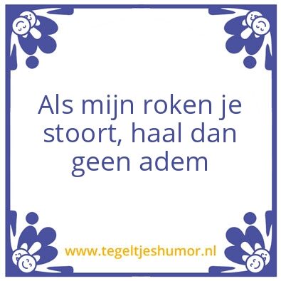 Tegeltje: Roken