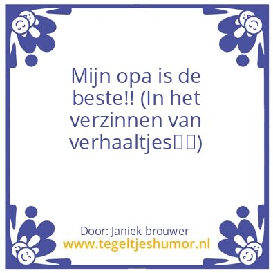 Tegeltje: Opa