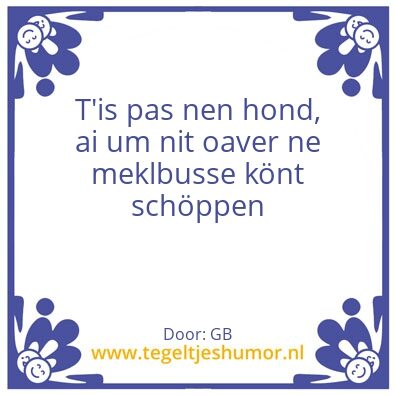 Tegeltje: Hond