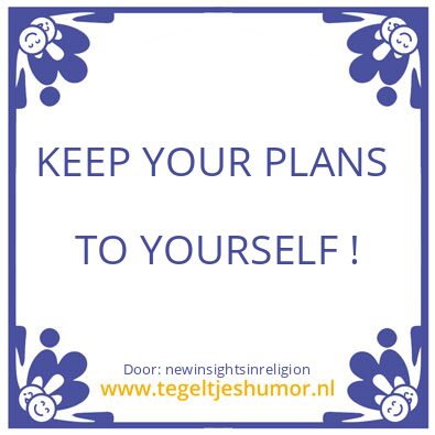 Tegeltje: plans.