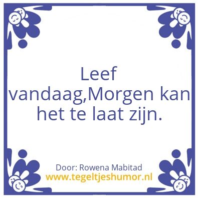 Tegeltje: Blauw
