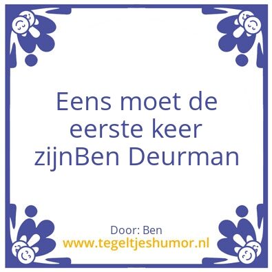 Tegeltje: Ben
