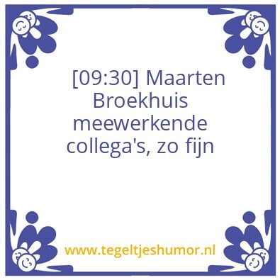 Tegeltje: Maarten
