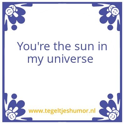 Tegeltje: Sun