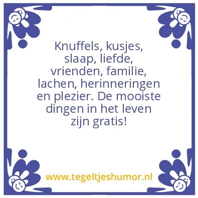 Tegeltje: Knuffel