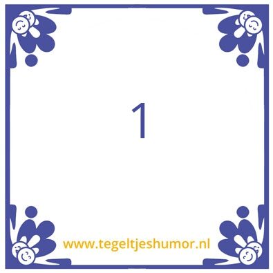 Tegeltje: 1