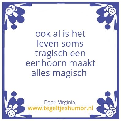 Tegeltje: unicorn
