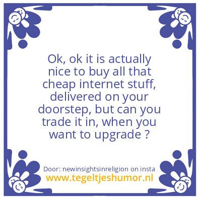 Tegeltje: Second hand ?