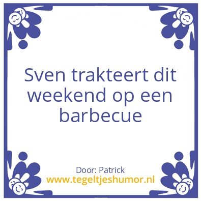 Tegeltje: Sven