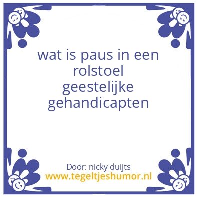 Tegeltje: paus