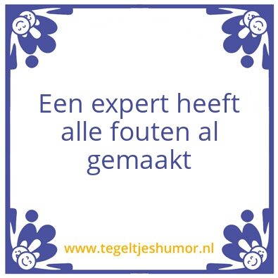 Tegeltje: Expert