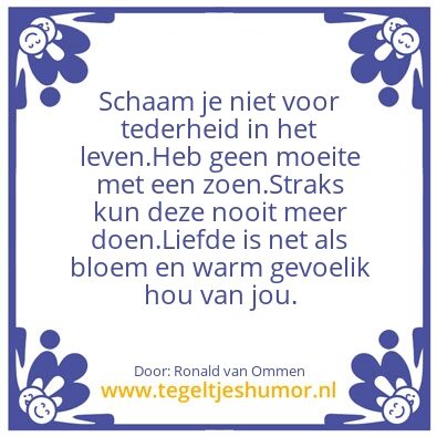 Tegeltje: Straks