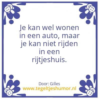 Tegeltje: Kies verstandig