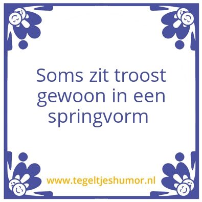 Tegeltje: Troost