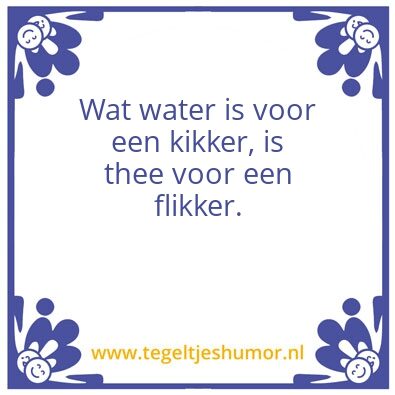 Tegeltje: Thee