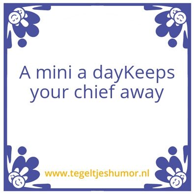 Tegeltje: Mini