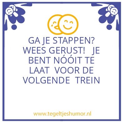 Tegeltje: STAPPEN
